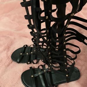 Knee high gladiator slider size 9